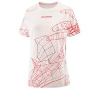 Salomon - Women's S/Lab Speed Tee - Running shirt size S, pink/white