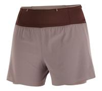 Salomon - Women's Sense Aero 2In1 Trail 4 - Running shorts size S, brown