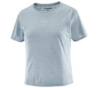 Salomon - Women's SHKout Air Cropp S/S Tee - Running shirt size XS, grey