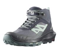 SALOMON Women's Shoes Outpulse Mid GTX W Qush/Ebon Sneaker, Ebony/Quiet Shade/Ebony, 6 UK
