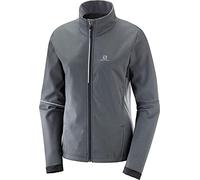 Salomon Women'S Softshell Jacket, Agile Softshell JKT W, Synthetic Blend, Grey (Ebony), Size XL, LC1157400