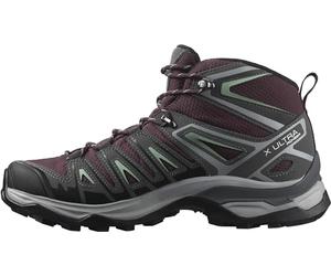 SALOMON Women's X Ultra Pioneer Mid Gore-tex Hiking shoe, Winetasting Magnet Granite Green, 3.5 UK