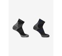 Salomon X Ultra Access Quarter 2-Pack Socks Dark Grey Black - XL