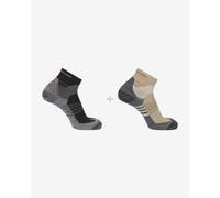 Salomon X Ultra Access Quarter Socks 2-Pack black brown sand - 39-41