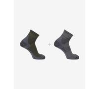 Salomon X Ultra Access Quarter socks 2-pack dark grey deep green - 36-38