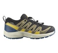 Salomon XA Pro V8 Waterproof Kids in Black/Gray Green/Powder Giallo