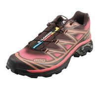 (9) Salomon Xt-6 Skyline Unisex Fashion Trainers in Black Coffee Roast Red