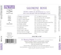 SALOMONE ROSSI: PRIMO LIBRO DI MADRAGALI A 4 VOCI NEW CD