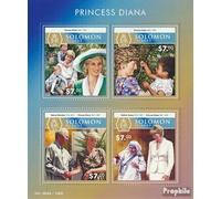 Salomoninseln 3451-3454 Sheetlet (complete. issue.) unmounted mint / never hinged ** MNH 2015 Princess Diana (Stamps for collectors) British royal family (Diana, Charles, Elisabeth ..)