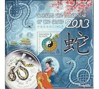 Salomoninseln miniature sheet 158 (complete. issue.) unmounted mint/never hinged ** MNH 2013 chinese Year (Stamps for collectors) Astrology/Zodiac Sign