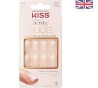 Salon Acrylic French Nude Collection, Cashmere, Medium Length Nude Fake Nails...