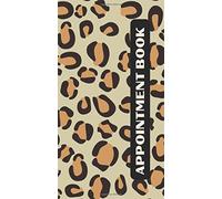 Salon Appointment Book | Black, 3 Column With Times, Daily & Hourly Schedule, 15 Minute Intervals, Undated Diary for Reservations: 100 Pages, Leopard ... Lash Artist, Nail Tech, Massage Therapist
