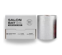 SALON BAY 12cm x 100m Embossed Hair Foils for Highlighting - Premium Hairdressing Foil with Metal Cutter, Extra Wide Highlighting Foil for Hair Colouring and Balayage - Extra Thick