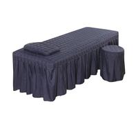 Salon Bed Sheet Beauty Salon Bed Sheet Salon Thick Quilting Mattress Brief Beauty Bed Skirt Bedspread with Face Hole Body Massage SPA Bed Cover(2,2Pcs Stool Cover)