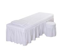 Salon Bed Sheet Beauty Salon Bed Sheet Salon Thick Quilting Mattress Brief Beauty Bed Skirt Bedspread with Face Hole Body Massage SPA Bed Cover(1,2Pcs Stool Cover)