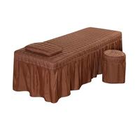 Salon Bed Sheet Beauty Salon Bed Sheet Salon Thick Quilting Mattress Brief Beauty Bed Skirt Bedspread with Face Hole Body Massage SPA Bed Cover(5,2Pcs Pillow case)