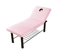 Salon Bed Sheet Full Cover Rubber SPA Treatment Bed with Hole Multi Colors Skin Friendly Mattress Massage Table Sheet Elastic(Pink)