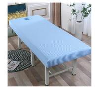 Salon Bed Sheet Massage Table Bed Cove Elastic Cosmetic Beauty Salon Elastic Bedsheet Sheets Band Massage Cosmetic SPA Bed Cover with Face Hole(Bule,180x60)