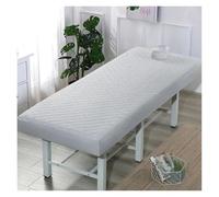 Salon Bed Sheet Thicken Quilted Beauty Salon Massage Table Fitted Bed Sheet Skin-Friendly Massage SPA Bed Cover Bedspread with Breath Hole(Light Grey,185x70)