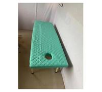 Salon Bed Sheet Thicken Quilted Beauty Salon Massage Table Fitted Bed Sheet Skin-Friendly SPA Cover Bedspread with Breath Hole(Light Green,190x75)