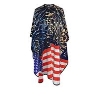 Salon Cape American Flag Unisex Salon Gowns Adjustable Hair Cape For Coloring Haircut Styling