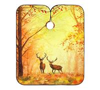 Salon Cape Autumn Deer, Full Length Cape Professional Barber Cape Adjustable Barber Hairdresser Cape For Family Men Women