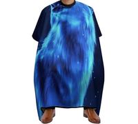 Salon Cape Blue Universe Galaxy Magic Wolf in The Space, Anti-static Barber Cape Professional Hair Cutting Gown for Women Salons 140X168cm