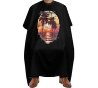 Salon Cape Cancun Mexico Sunset Palm Trees Barber Cape Unisex Hair Cutting Cape Premium Hairdressing Cape For Reusable Home Barber Accessories 140x168cm