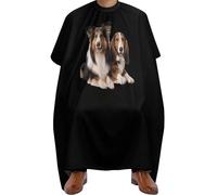 Salon Cape Sheltie Collie Shetland Sheep Basset Hound Dog Barber Cape Unisex Hairdressing Cape Adjustable Hairdressing Gown For Hairdressers Barber Accessories Reusable 140x168cm