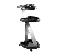Salon cart Beauty Salon Trolley Rolling Cart Three Layers Hair Tool Tray Barber Service Storage Stand