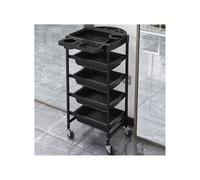 Salon cart Hair Salon Beauty and Nail Tools Cart, Dyeing Ironing Storage Rack(Black)