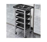 Salon cart Hairdressing Stroller, Hair Salon Tool Cart, Multifunctional Storage Rack, Hot Dyeing Hand(Silver)