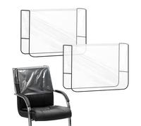 Salon Chair Cover, 2 Pcs Black Side Clear Shampoo Chair Protectors Reusable Plastic Chairs Covers for Fits Most Standard to Avert Harm Spa Salon Chairs
