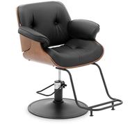 Salon Chair With Footrest 470 570 mm 200 kg Filey Black - Hairdresser Barber Chairs & Stools by Physa Black