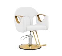 Salon Chair With Footrest 53 64 cm 180 kg White - Salon Chairs by Physa White