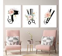 Salon Decor for Hair Stylist Fashion Wall Art Salon Decor Hair Salon Decor Barber Shop Decor Salon Wall Decor Makeup Decor Designer Wall Art Makeup Wall Decor Barber Sign 16x24 Inchx3 Unframed