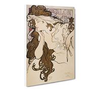 Salon Des Cent Vol.4 By Alphonse Mucha Canvas Print | Gallery Wrapped 30mm Frame Wall Art | 30x20 inches | Ready to Hang | Classic Picture | Living Room Bedroom Lounge Office