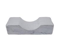 Salon Eyelash Extension Neck Pillow, U Shaped Memory Foam Beauty, Soft Crystal Velvet Cover with Side Pocket for Tools, Ergonomic Support for Lash Extensions Grafting a (Grey)