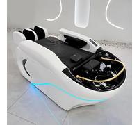 Salon Head Spa Shampoo Bed, Massage Table with Fashionable Futuristic Ambient Light, Water Circulation, Smart Full Body Massage, Professional Spa Equipment