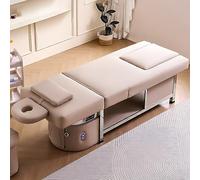 Salon Massage Shampoo Bed & Head SPA Equipment with Water Cycle, Adjustable Backrest, Pedicure Chair with Footbath, Stool, Ample Storage, Headrest