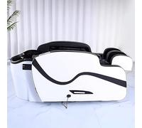 Salon Massage Shampoo Bed with One-Touch Smart Massage, Black & White Simple Design Head Spa Equipment & Beauty Table