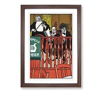 Salon Orchestra Meier by Moriz Jung Framed Print | A2 Walnut Framed Wall Art | Ready to Hang | Modern Nature Picture | Living Room Bedroom Lounge Office