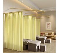 Salon Partition Curtain, Wall Mounted U-shaped Privacy Screen for Beauty and Hair Studios