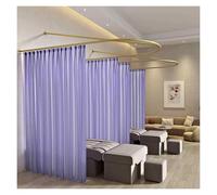 Salon Partition Curtain with Wall-mounted U-shaped Rod for Privacy, Ideal for Beauty Salons, Clinics, Shared Spaces
