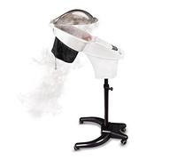 Salon Professional Hair Steamer Hooded 7 Color White Anti-UV Coating Stand | UV-coated, Hooded, Adjustable Height, 3 Modes, 5 Temperature & Mist levels, Timer, Ozone for Salon Deep Conditioning ET1408BM