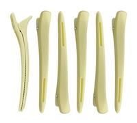 Salon Sectioning Clamps - Professional Grip for Styling | Pack of 6 Clip Accessories with Secure Hold & Easy Handling for Curly Hair, Straight, Beauty School and Travel Kits