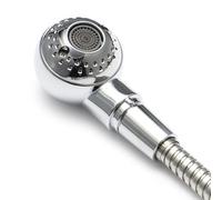 Salon Shampoo Beauty Bath Bowl Sink Faucet Spray Hose Kit 120cm Silver Black Shower Tub Replacement Part with Shower Head 7 Layer Plating Acrylic Material for Hairdresser Use