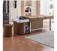 Salon Shampoo Bed, Professional Spa Head Washing Massage Bed with Water Storage & Constant Temperature Water Circulation, Suitable for Salons Without Pipeline