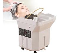 Salon Shampoo Bowl Japanese Head Spa Equipment with 60 Litre Water Storage Tank Give Your Hair The Comfort + 4 Universal Wheels Shower Head Hot Cold Switch