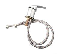 Salon Shampoo Faucet System with Dual Temperature Control and Spray Hose for Professional Barber Shop Hair Rinsing (A)